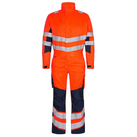 F. Engel 4545 Safety Light Boiler Suit Repreve Orange/Blue Ink
