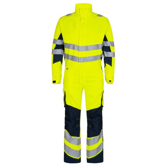 F. Engel 4545 Safety Light Boiler Suit Repreve Yellow/Blue Ink