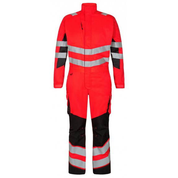 F. Engel 4545 Safety Light Boiler Suit Repreve Red/Black