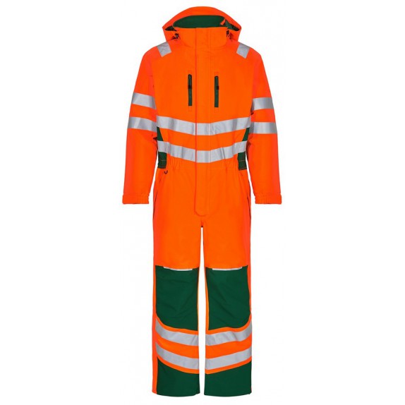 F. Engel 4946 Safety Winter Boiler Suit Orange/Green