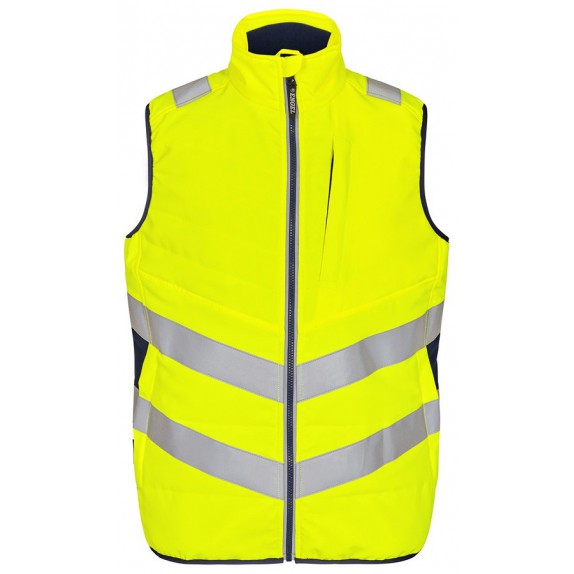 F. Engel 5159 Safety Quilted Inner Vest Yellow/Blue Ink