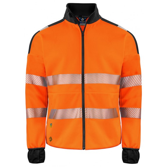 Projob 6109 Signalisatiesweater Met Lange Ritssluiting En Iso 20471 Klasse 3 Heren Oranje/Zwart