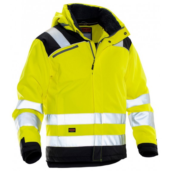Jobman 1347 Hi-Vis Winter Jacket Star Geel/Zwart