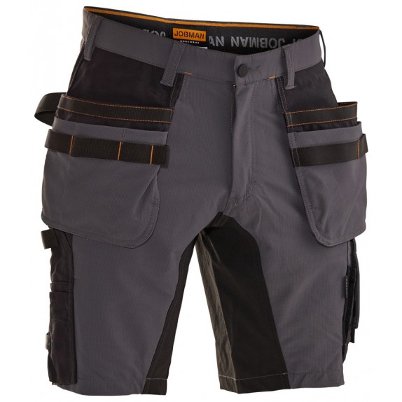 Jobman 2196 Stretch Shorts Hp Donker grijs/Zwart