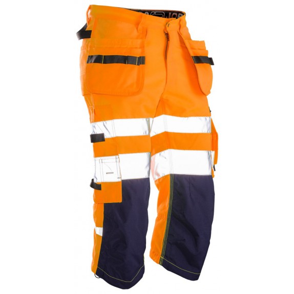 Jobman 2217 Hi-Vis Long Shorts Oranje/Navy