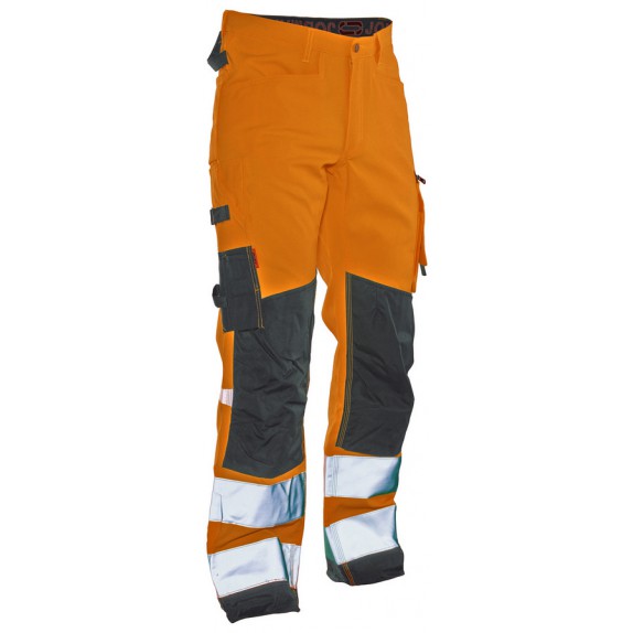Jobman 2221 Hi-Vis Service Trousers Star Oranje/Zwart