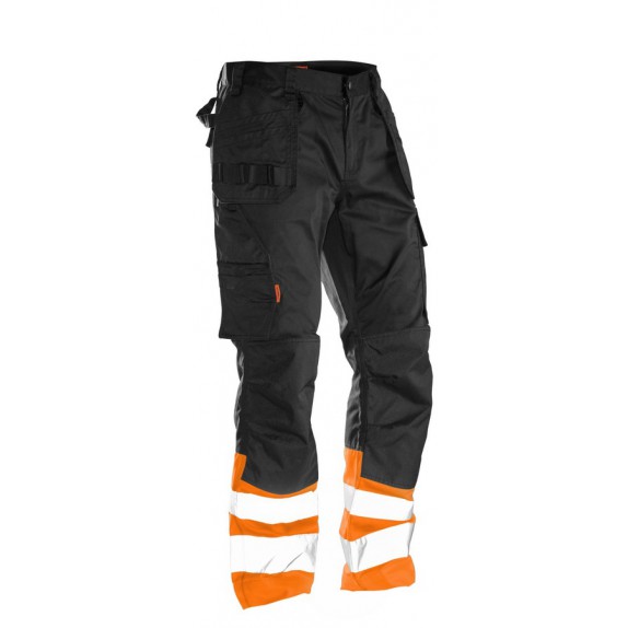 Jobman 2513 Hi-Vis Trousers Hp Zwart/Oranje