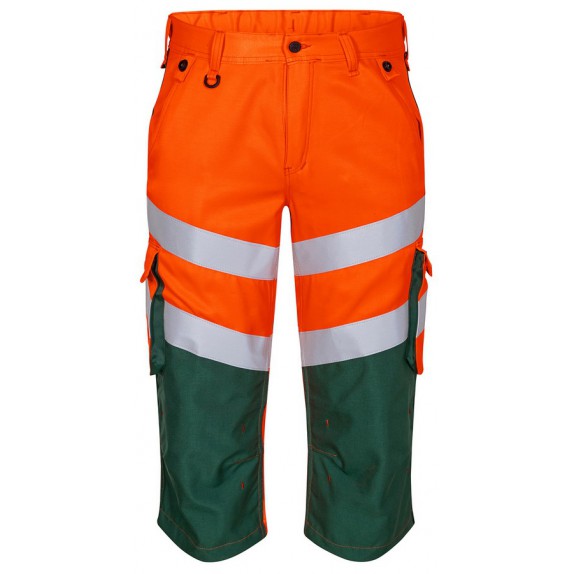 F. Engel 6544 Safety Light 3/4 Trouser Repreve Orange/Green
