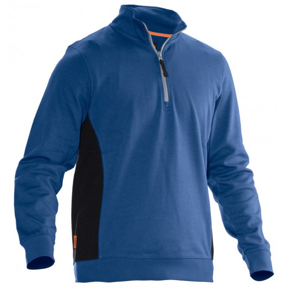 Jobman 5401 Halfzip Sweatshirt Hemelsblauw/Zwart