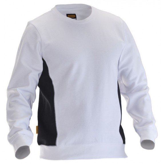 Jobman 5402 Roundneck Sweatshirt Wit/Zwart
