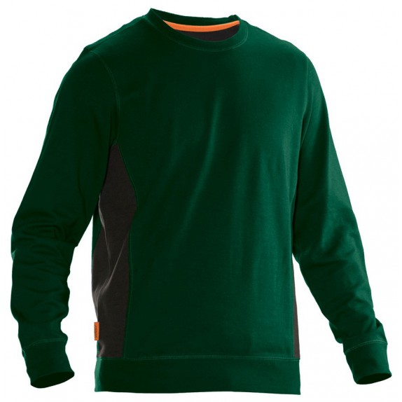 Jobman 5402 Roundneck Sweatshirt Bosgroen/Zwart