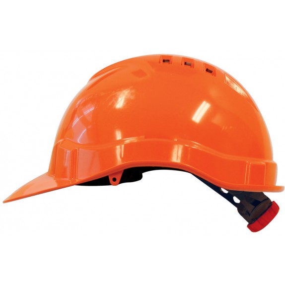 M-Safe PE veiligheidshelm MH6010 oranje met draaiknop