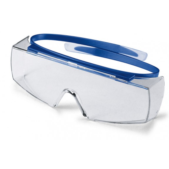Uvex overzetbril super OTG 9169-065 blauw montuur heldere PC lens UV 2-1 2 optidur NCH
