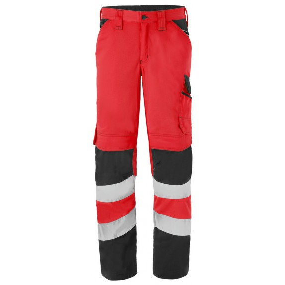HAVEP 80228 Werkbroek High Visibility Fluo Rood/Charcoal