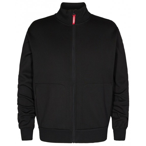 F. Engel 8024 Sweatshirt With Collar Black
