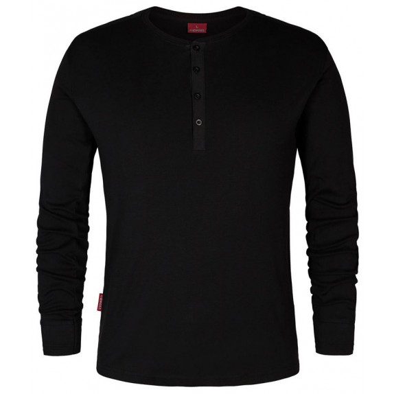 F. Engel 9257 Grandad LS T-Shirt Black