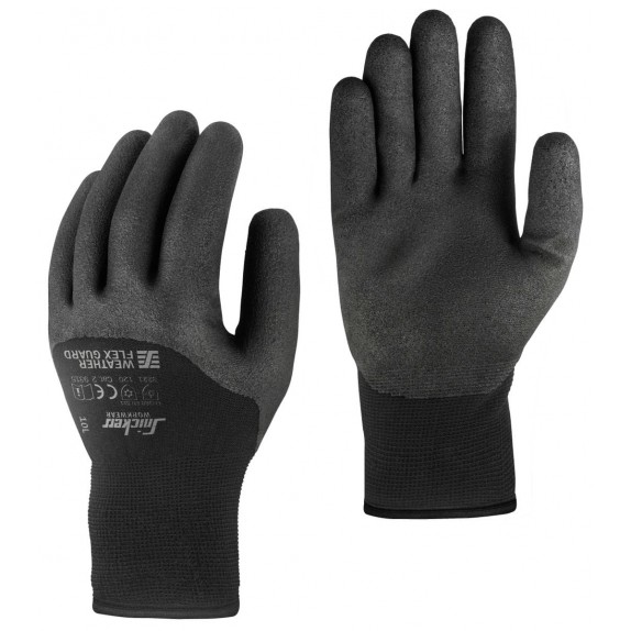 Snickers 9325 Weather Flex Guard Gloves Zwart