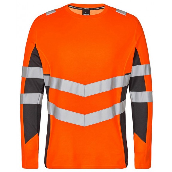 F. Engel 9545 Safety T-Shirt LS Orange/Anthracite
