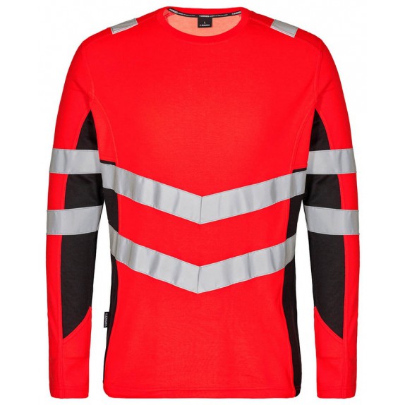 F. Engel 9545 Safety T-Shirt LS Red/Black