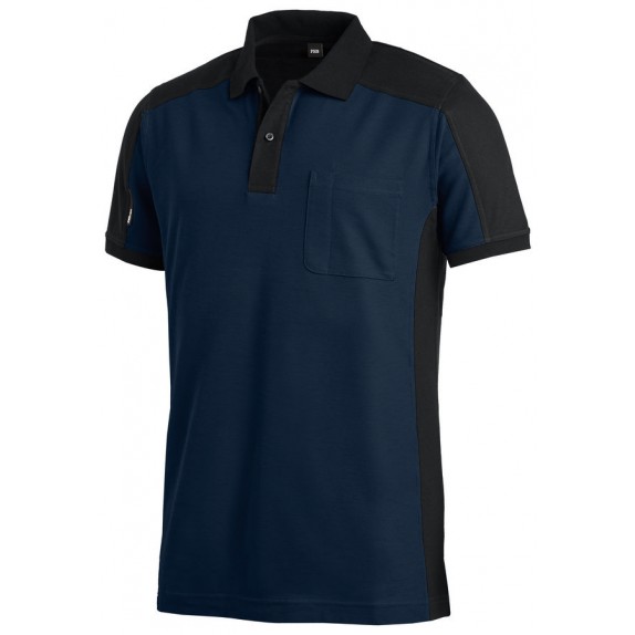 FHB Konrad Poloshirt tweekleurig Marineblauw-Zwart