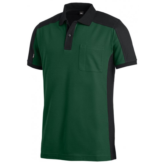 FHB Konrad Poloshirt tweekleurig Groen-Zwart