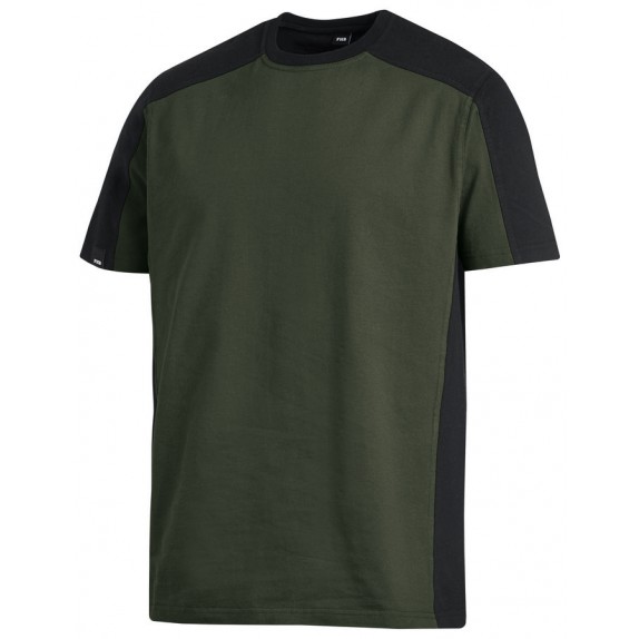 FHB Marc T-Shirt tweekleurig Olijfgroen-Zwart