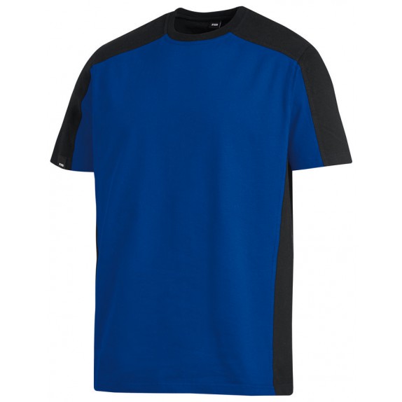 FHB Marc T-Shirt tweekleurig Korenblauw-Zwart