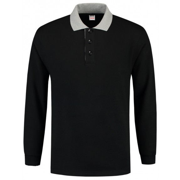 Tricorp 301006 Polosweater Contrast Zwart-Grey