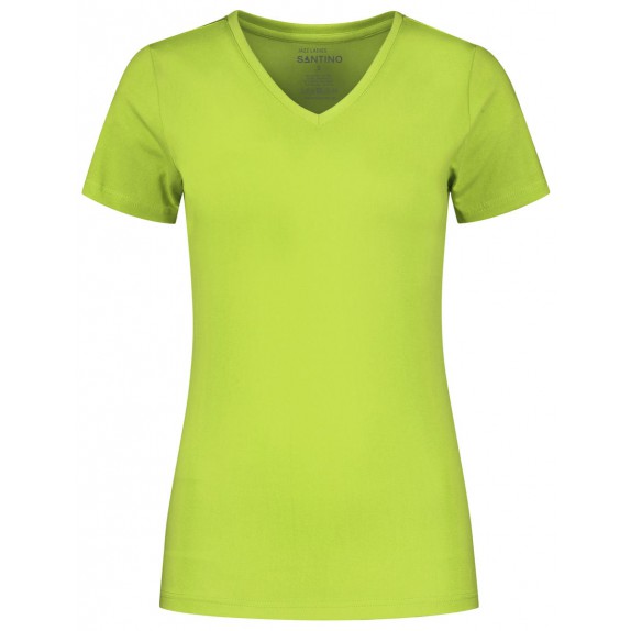 Santino Jazz Ladies V-neck T-shirt Lime