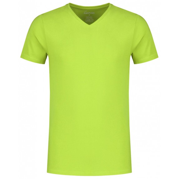 Santino Jazz V-neck T-shirt Lime