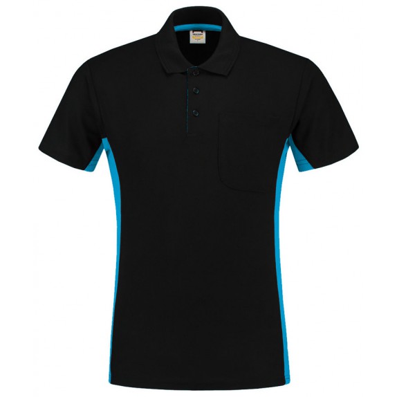Tricorp 202002 Poloshirt Zwart Turquoise