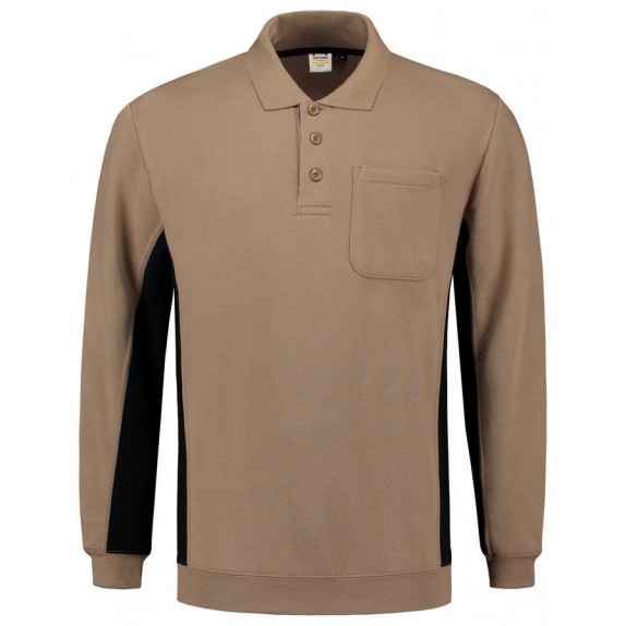 Tricorp 302001 Polosweater Khaki-Zwart