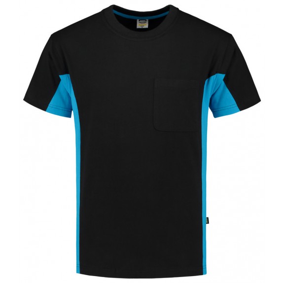 Tricorp 102002 T-Shirt Zwart Turquoise
