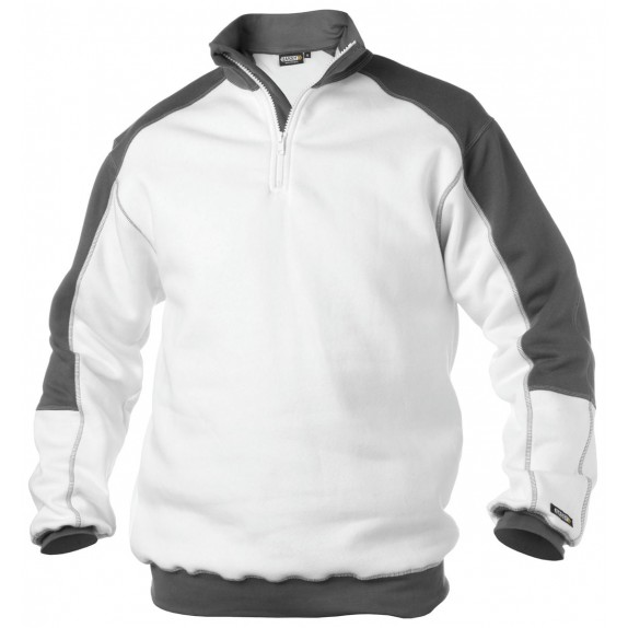 Dassy Basiel Tweekleurige sweater Wit/Cementgrijs