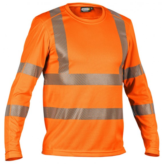 Dassy Carterville Hogezichtbaarheids-uv-T-shirt met lange mouwen Fluo-Oranje