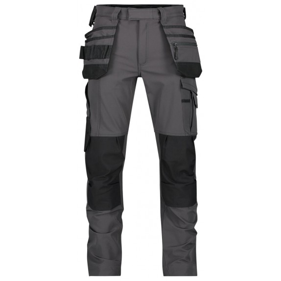 Dassy Matrix Stretch holsterzakkenbroek met kniezakken Antracietgrijs/Zwart