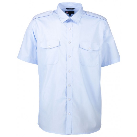 Pro Wear ID 0231 Uniform Shirt Short-Sleeved Light Blue