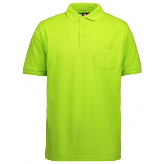 Pro Wear ID 0320 Men Pro Wear ID Polo Shirt Pocket Lime