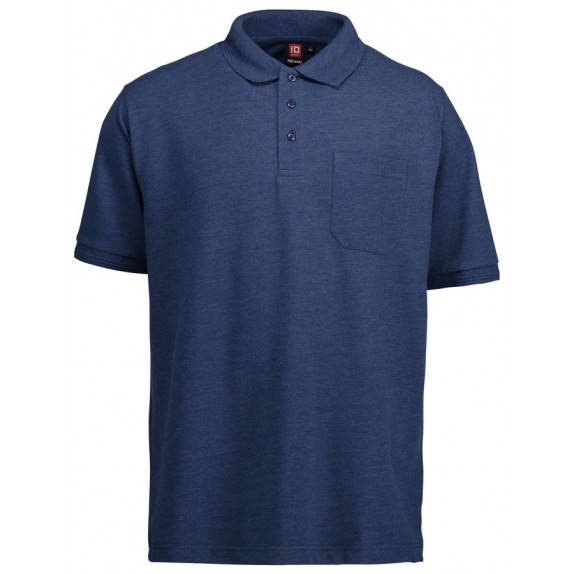 Pro Wear ID 0320 Men Pro Wear ID Polo Shirt Pocket Blue Melange