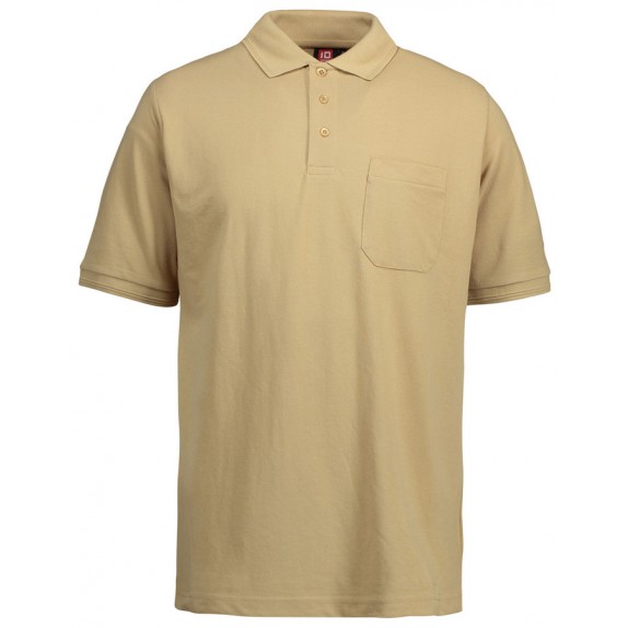 Pro Wear ID 0520 Mens' Classic Polo Shirt Pocket Sand