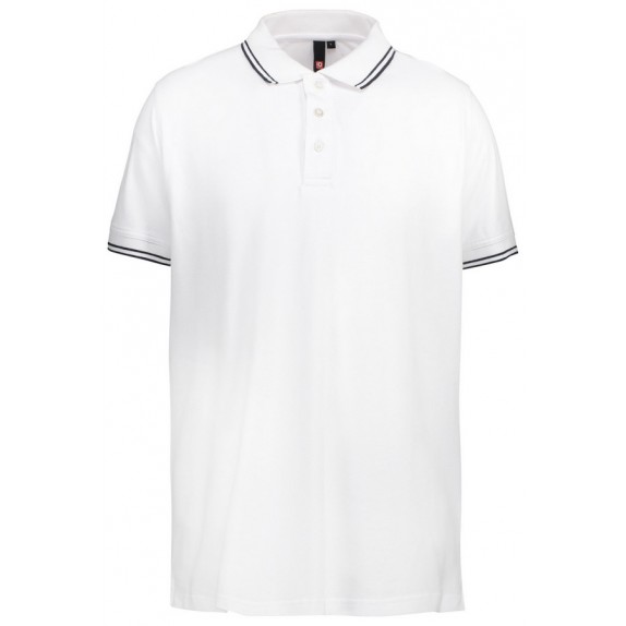Pro Wear ID 0522 Stretch Contrast Polo Shirt White