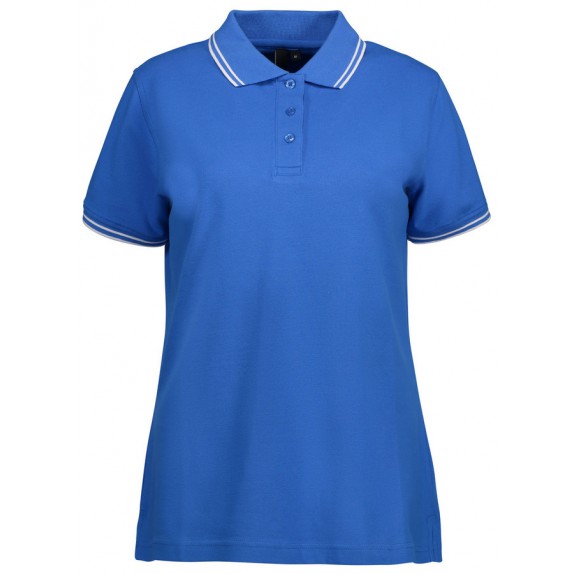 Pro Wear ID 0523 Ladies Stretch Contrast Polo Shirt Azure