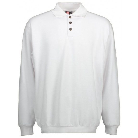 Pro Wear ID 0601 Men Classic Polo Sweatshirt White