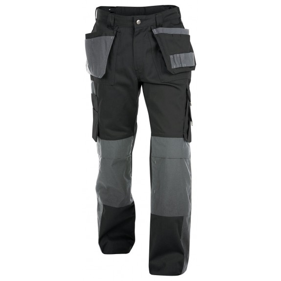 Dassy Seattle Tweekleurige holsterzakkenbroek met kniezakken Zwart/Cementgrijs 245gr