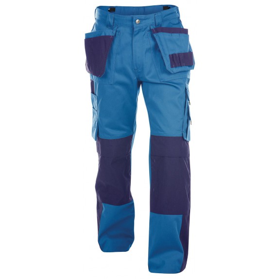Dassy Seattle Tweekleurige holsterzakkenbroek met kniezakken Korenblauw/Marineblauw 300gr