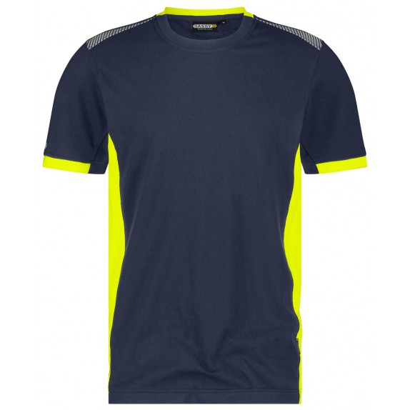 Dassy Tampico T-shirt Nachtblauw/Fluogeel