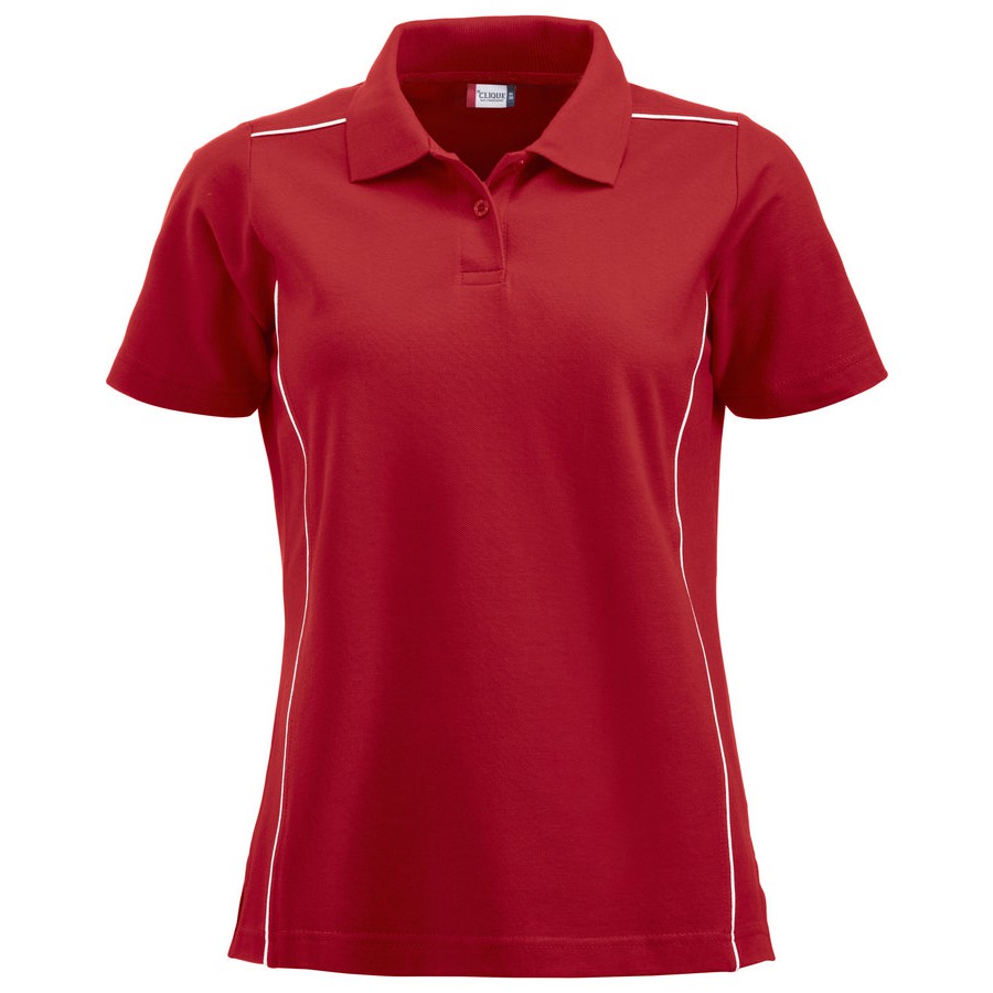 Rode store polo dames