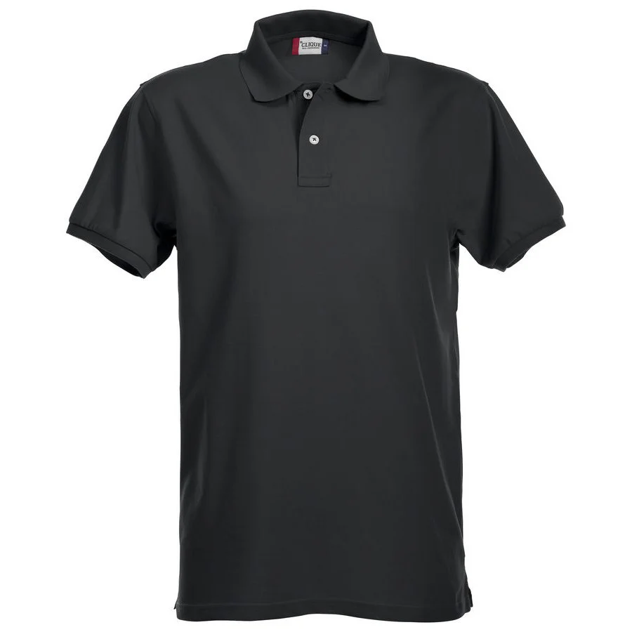 Clique Premium Heren Polo Zwart