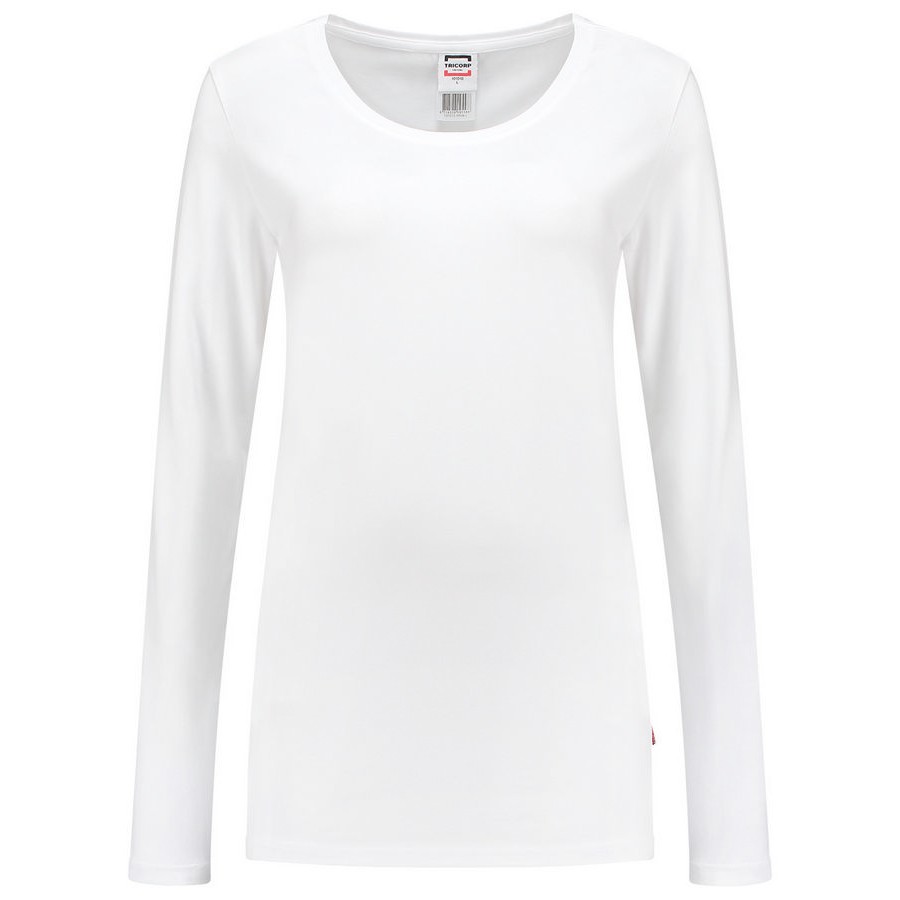 omvang Klap bed Tricorp 101010 T-Shirt Lange Mouw Dames Wit | Snel Bezorgd