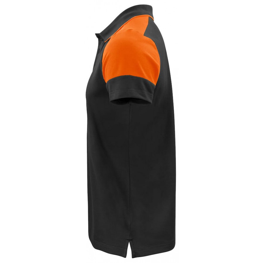 Printer Polo Prime Heren Zwart/Oranje Kopen bij CDM